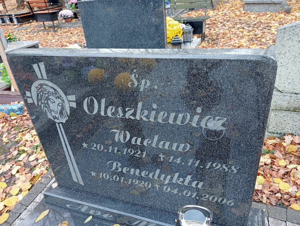 Benedykta Oleszkiewicz 1920 Chojnów - Grobonet - Wyszukiwarka osób pochowanych