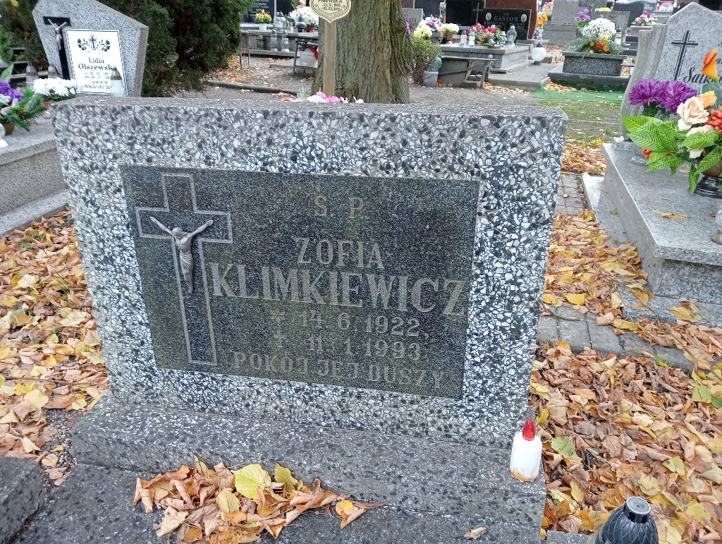 Zofia Klimkiewicz 1922 Chojnów - Grobonet - Wyszukiwarka osób pochowanych