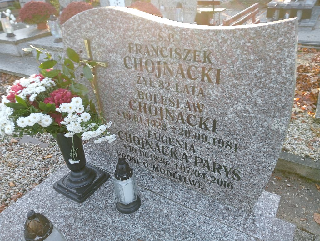 Eugenia Chojnacka Paryś 1926 Chojnów - Grobonet - Wyszukiwarka osób pochowanych