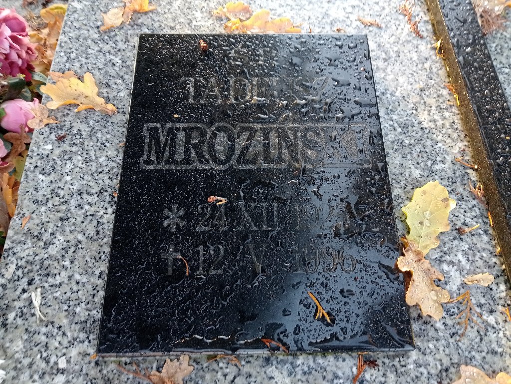 Tadeusz Mroziński 1925 Chojnów - Grobonet - Wyszukiwarka osób pochowanych