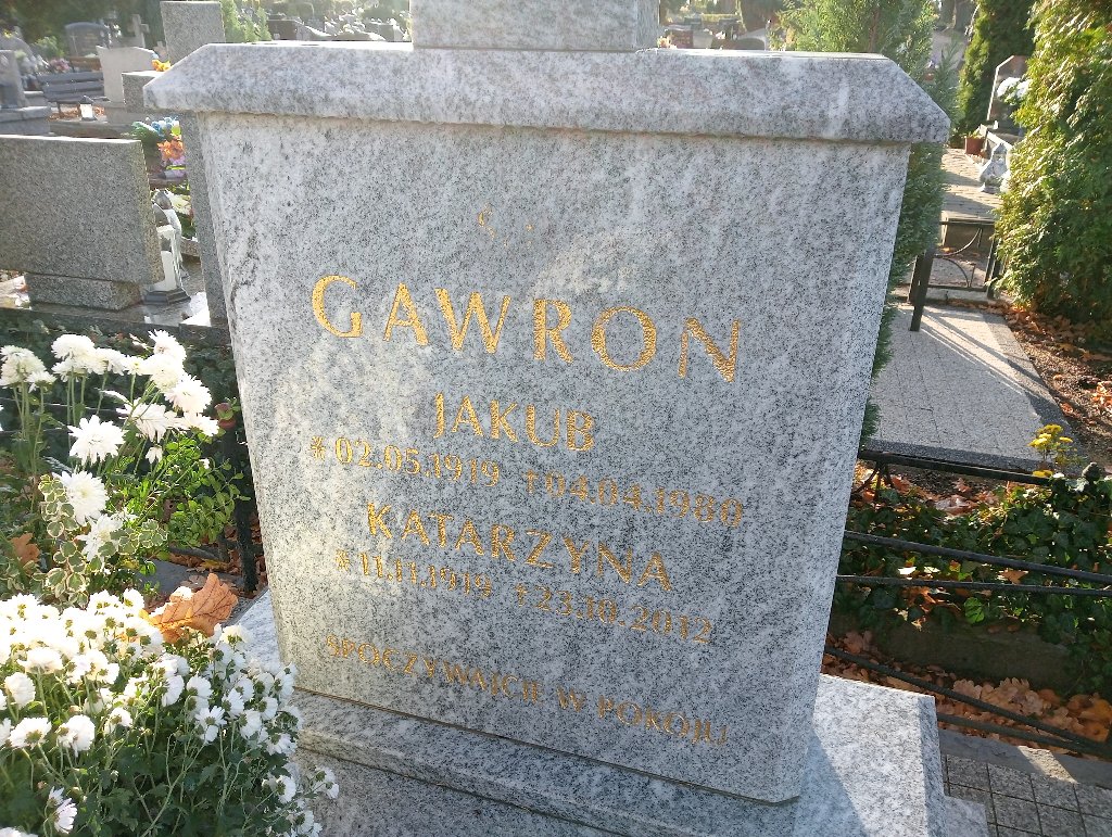 Jakub Gawron 1919 Chojnów - Grobonet - Wyszukiwarka osób pochowanych