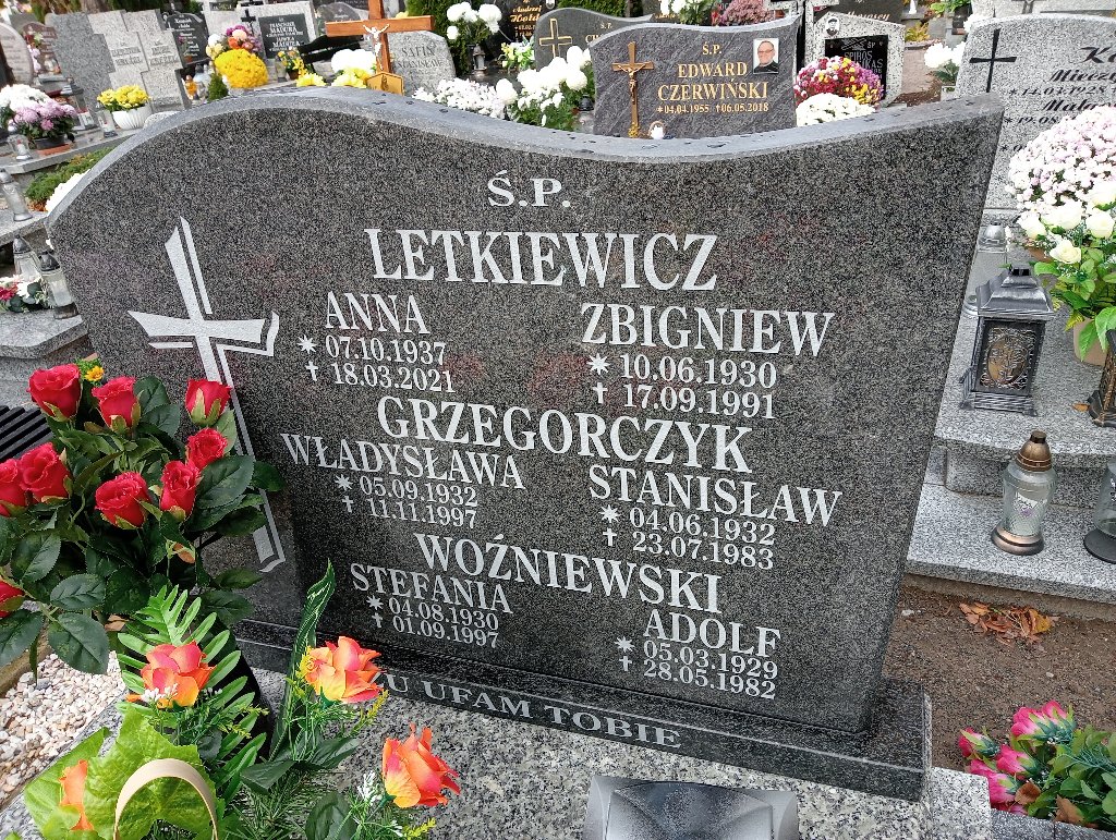 Zbigniew Letkiewicz 1930 Chojnów - Grobonet - Wyszukiwarka osób pochowanych