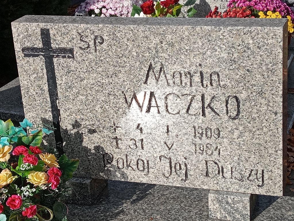 Maria Waczko 1909 Chojnów - Grobonet - Wyszukiwarka osób pochowanych