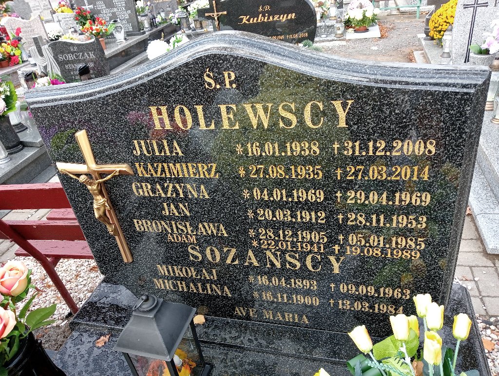 Grażyna Holewska 1969 Chojnów - Grobonet - Wyszukiwarka osób pochowanych