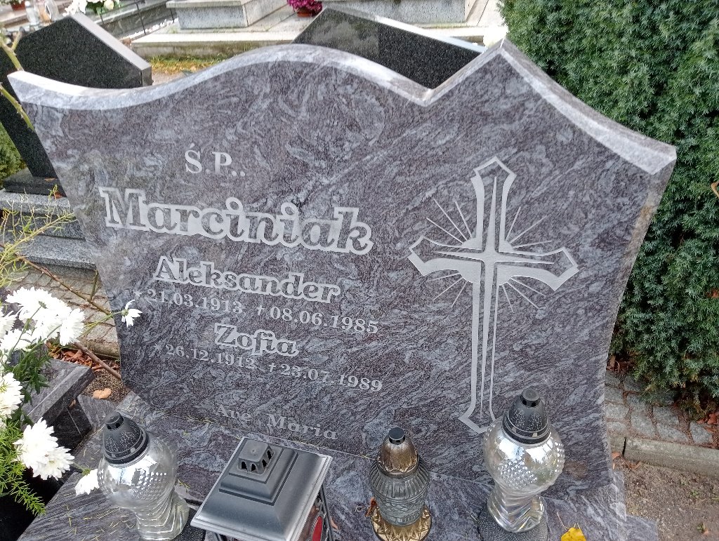 Zofia Marciniak 1912 Chojnów - Grobonet - Wyszukiwarka osób pochowanych