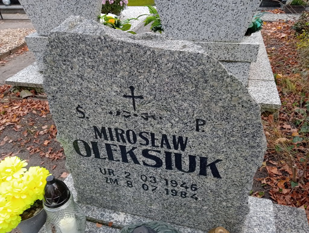 Mirosław Oleksiuk 1946 Chojnów - Grobonet - Wyszukiwarka osób pochowanych