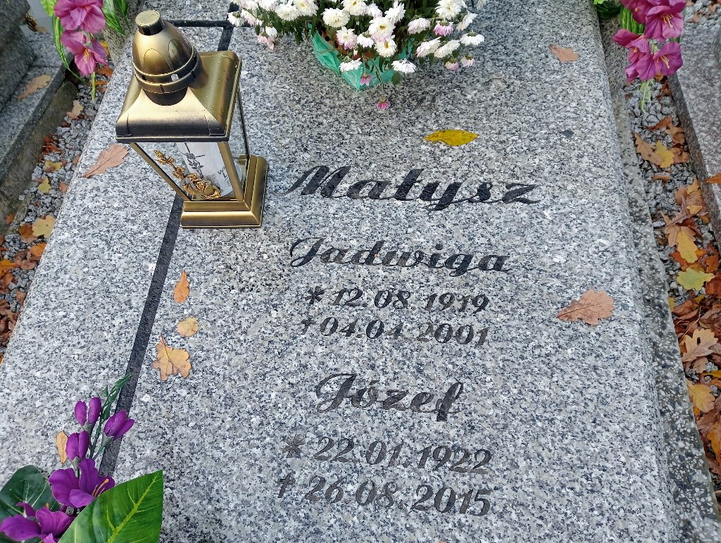 Jadwiga Małysz 1919 Chojnów - Grobonet - Wyszukiwarka osób pochowanych