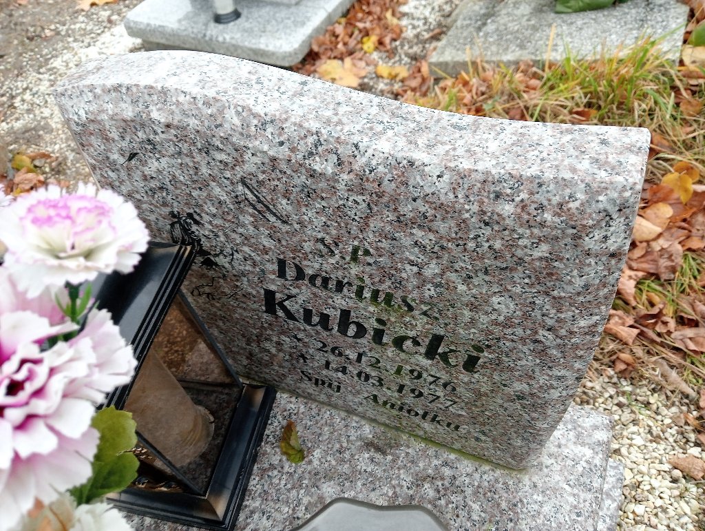 Dariusz Kubicki 1976 Chojnów - Grobonet - Wyszukiwarka osób pochowanych