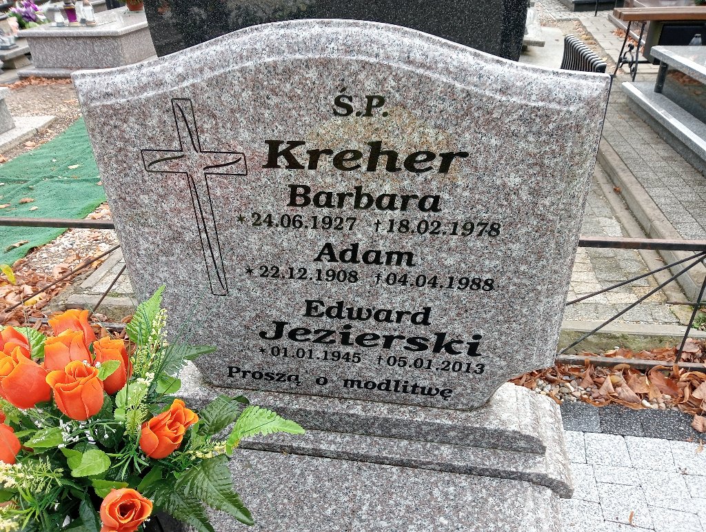 Adams Kreher 1908 Chojnów - Grobonet - Wyszukiwarka osób pochowanych