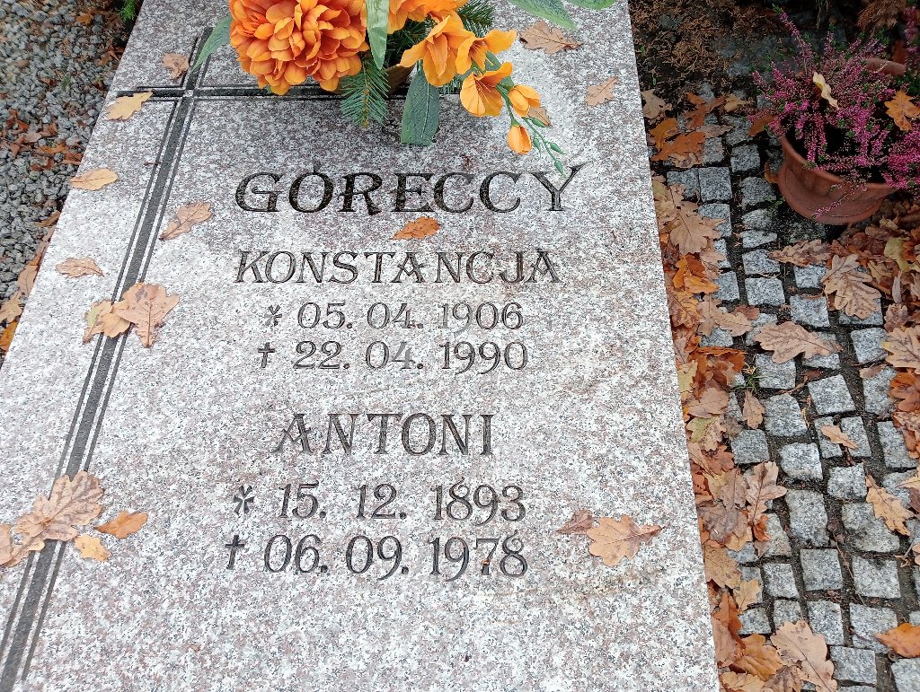 Konstancja Górecka 1906 Chojnów - Grobonet - Wyszukiwarka osób pochowanych