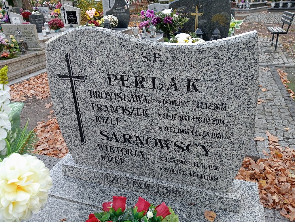 Bronisława Perlak 1937 Chojnów - Grobonet - Wyszukiwarka osób pochowanych