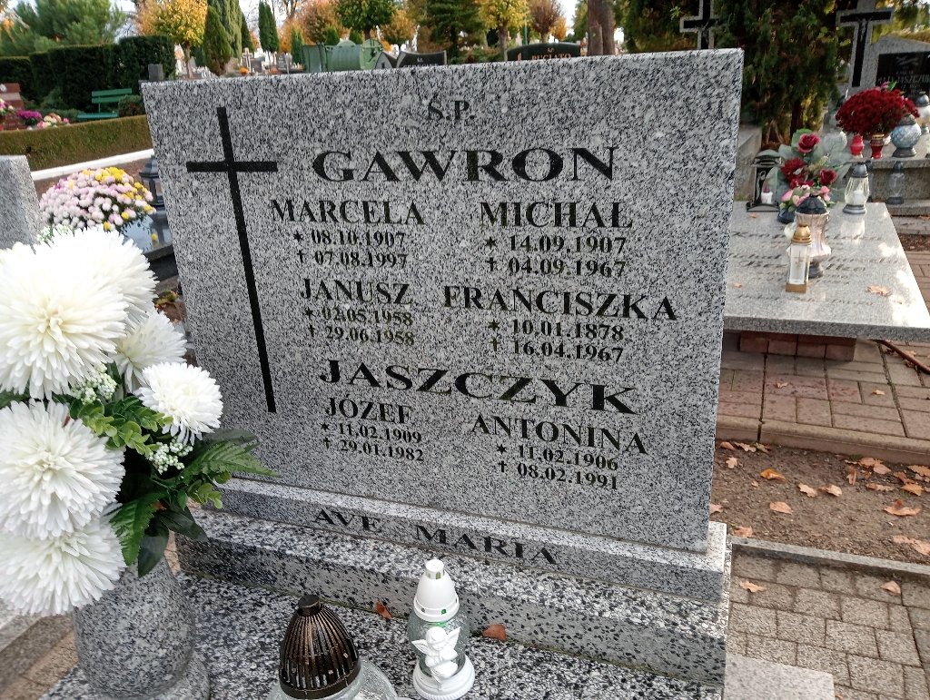 Franciszka Gawron 1878 Chojnów - Grobonet - Wyszukiwarka osób pochowanych