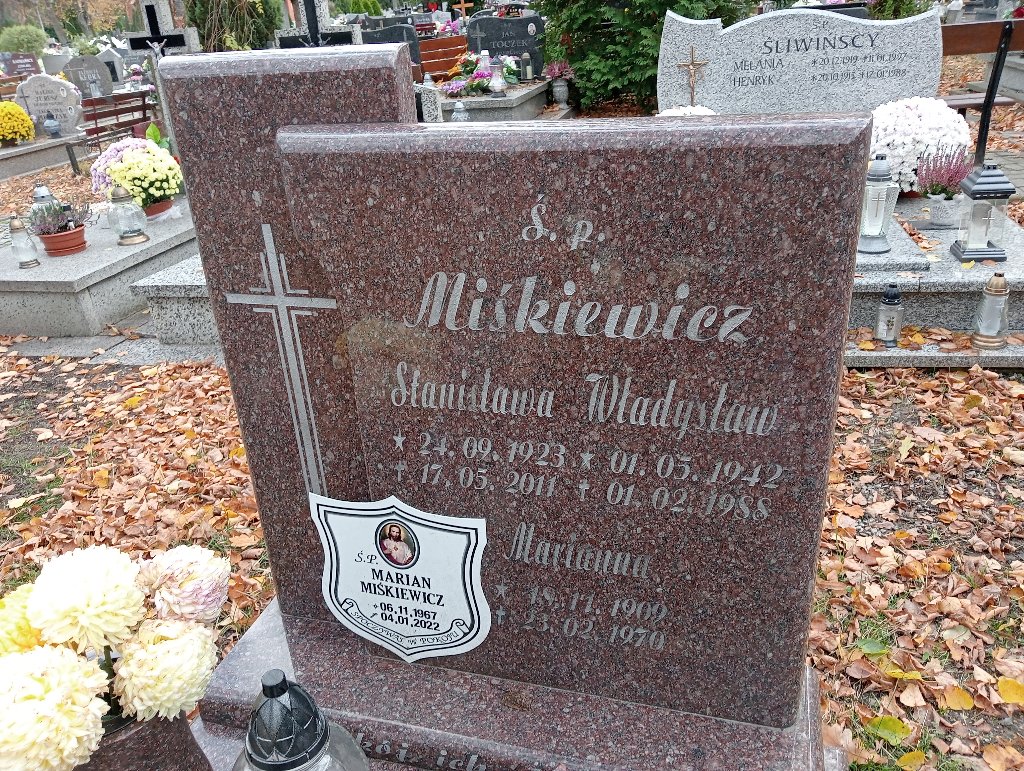 Marian Miśkiewicz 1967 Chojnów - Grobonet - Wyszukiwarka osób pochowanych