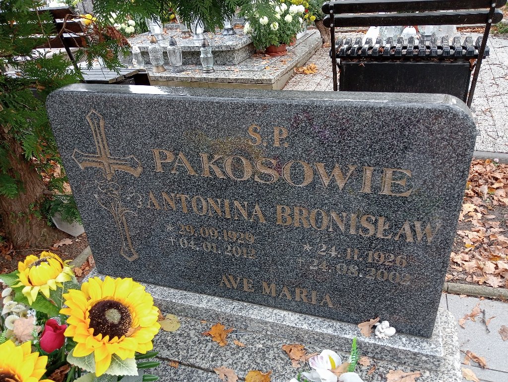 Antonia Pakos 1929 Chojnów - Grobonet - Wyszukiwarka osób pochowanych