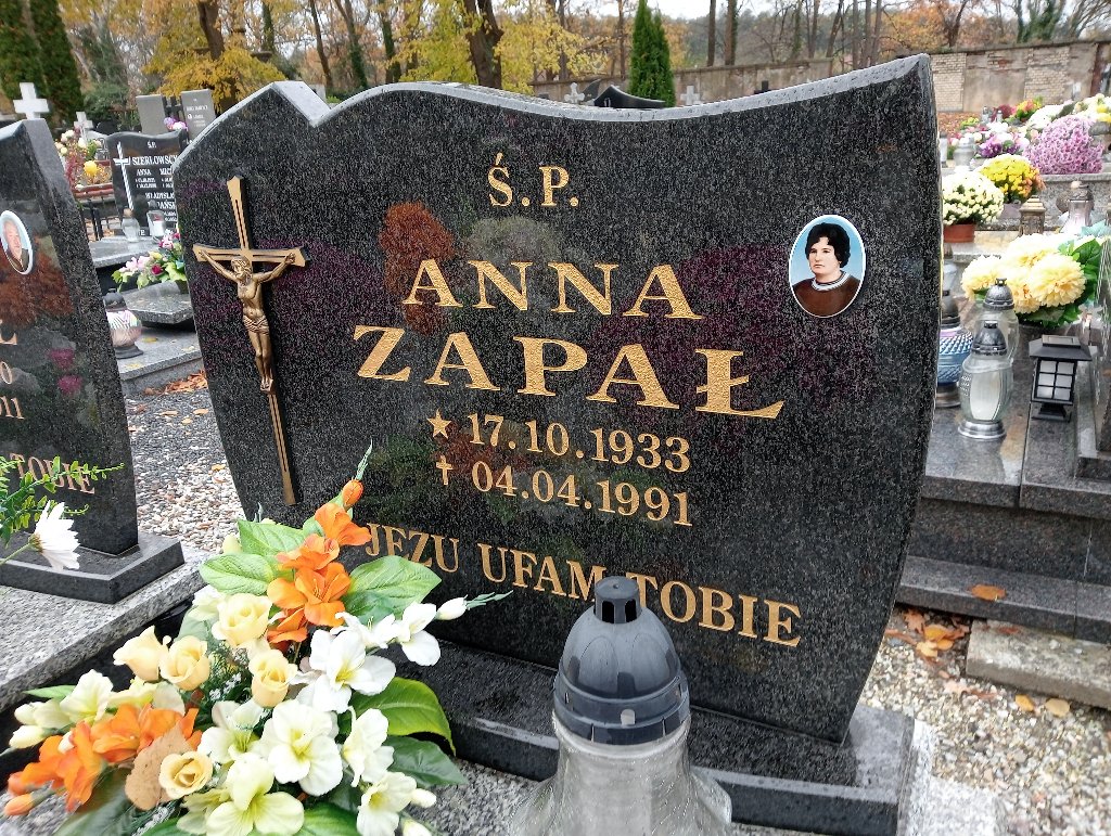 Anna Zapał 1933 Chojnów - Grobonet - Wyszukiwarka osób pochowanych