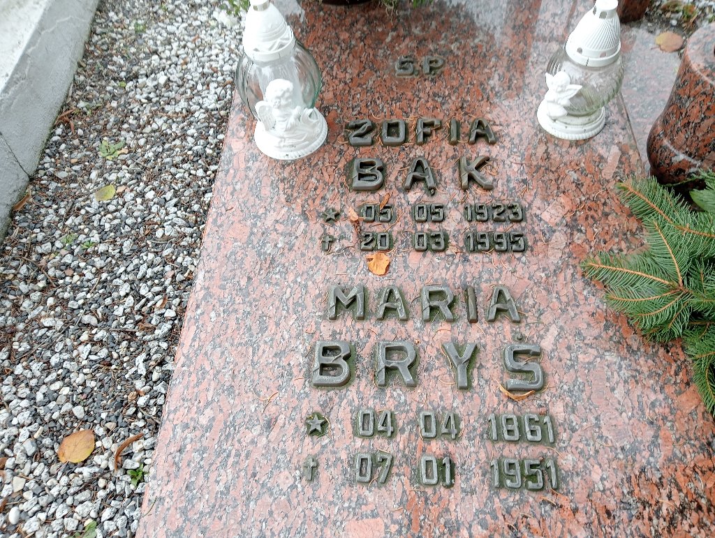 Maria Bryś 1861 Chojnów - Grobonet - Wyszukiwarka osób pochowanych