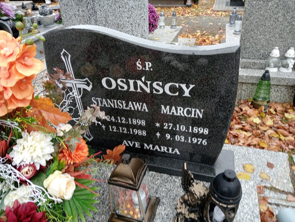 Stanisława Osińska 1898 Chojnów - Grobonet - Wyszukiwarka osób pochowanych