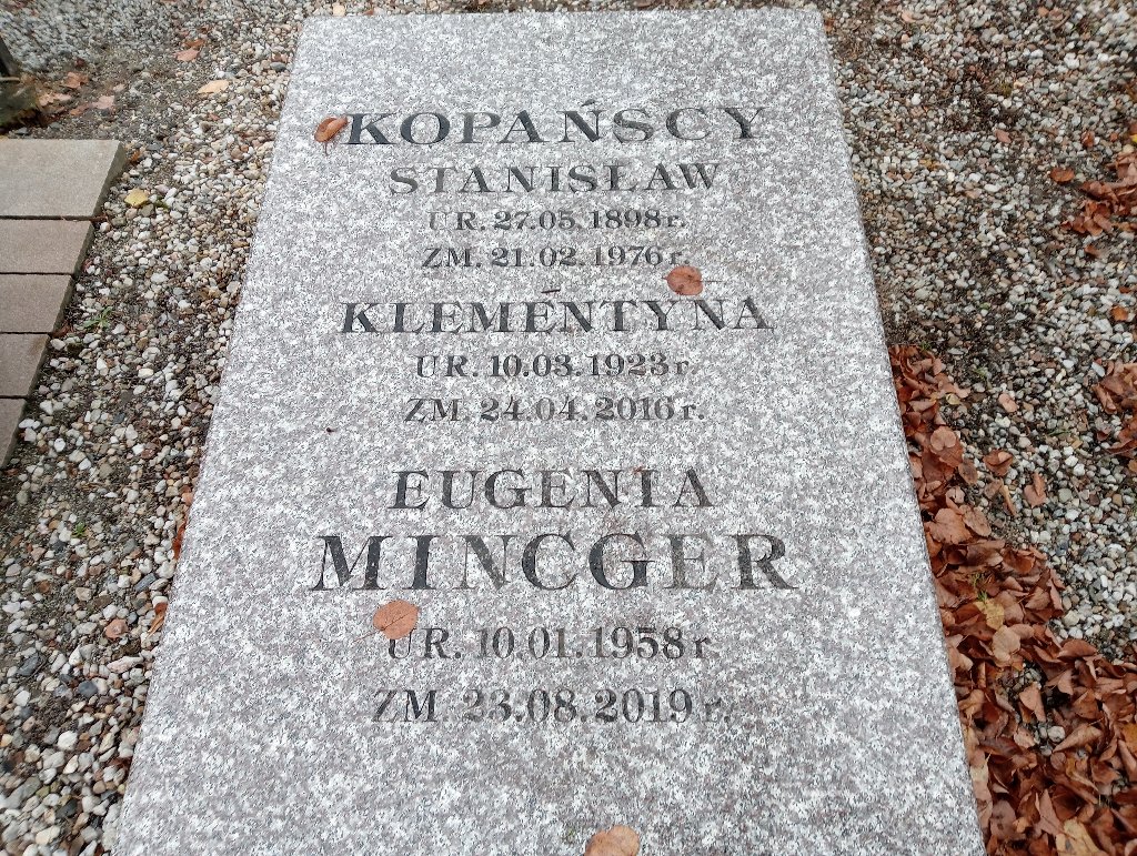 Eugenia Mincger 1958 Chojnów - Grobonet - Wyszukiwarka osób pochowanych