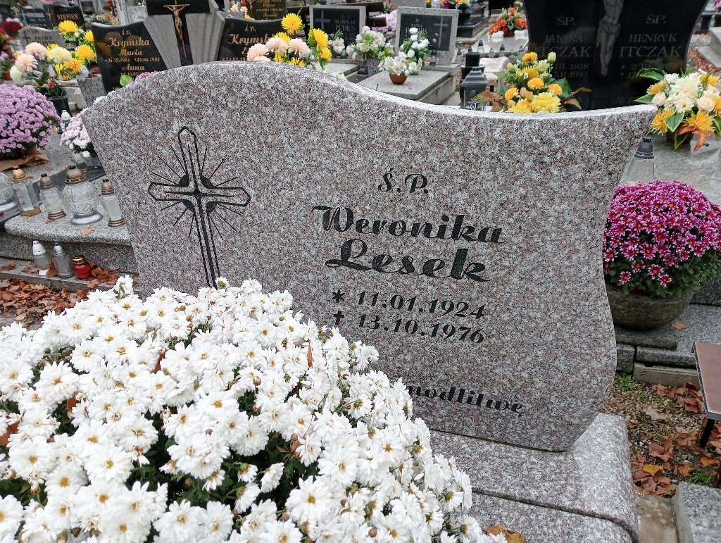 Weronika Lesek 1924 Chojnów - Grobonet - Wyszukiwarka osób pochowanych