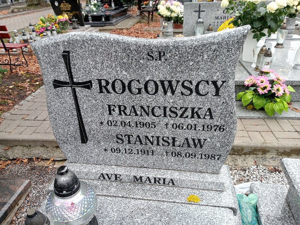 Franciszka Rogowska 1905 Chojnów - Grobonet - Wyszukiwarka osób pochowanych