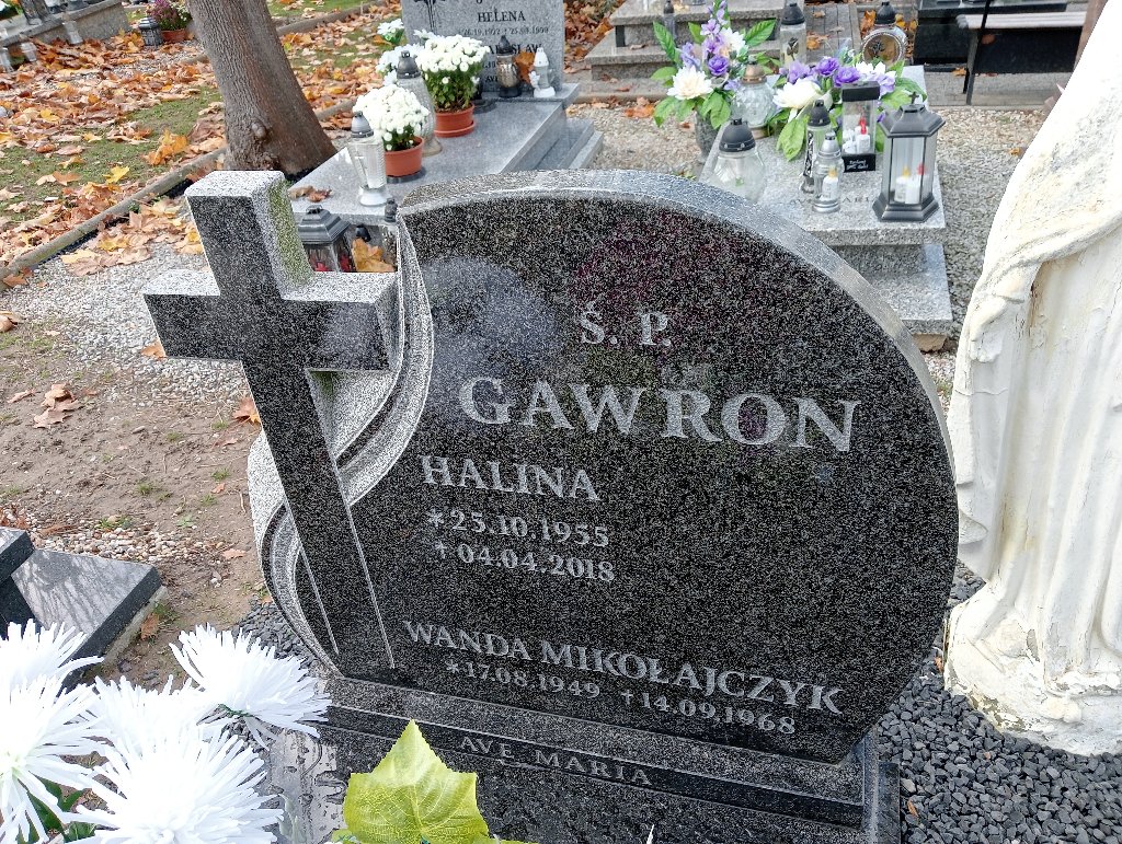 Halina Gawron 1955 Chojnów - Grobonet - Wyszukiwarka osób pochowanych