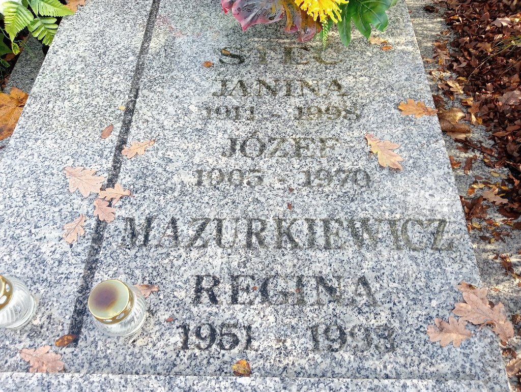 Regina Mazurkiewicz 1951 Chojnów - Grobonet - Wyszukiwarka osób pochowanych