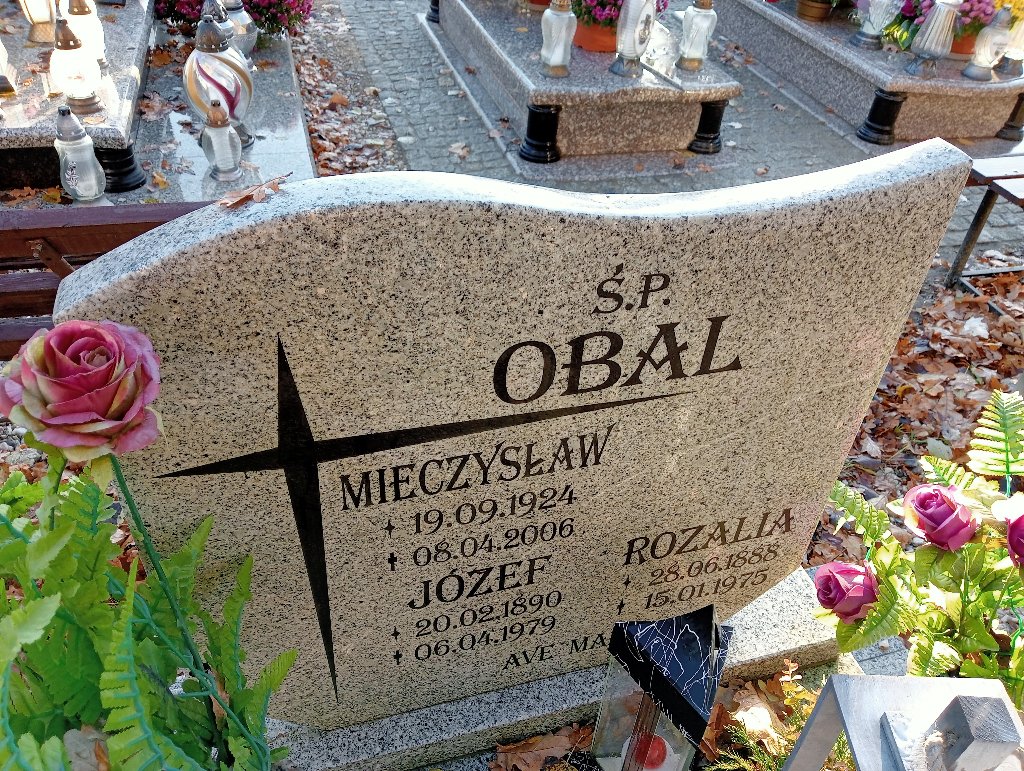 Mieczysław Obal 1924 Chojnów - Grobonet - Wyszukiwarka osób pochowanych